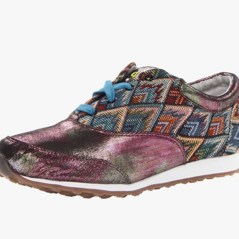 Multicolor Geometric Women's Sneakers